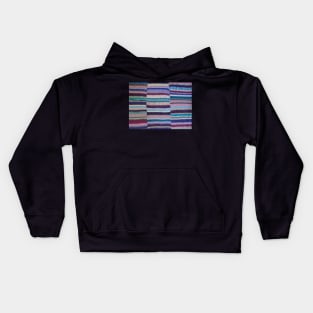 vintage style colorful hand knitted stripes Kids Hoodie